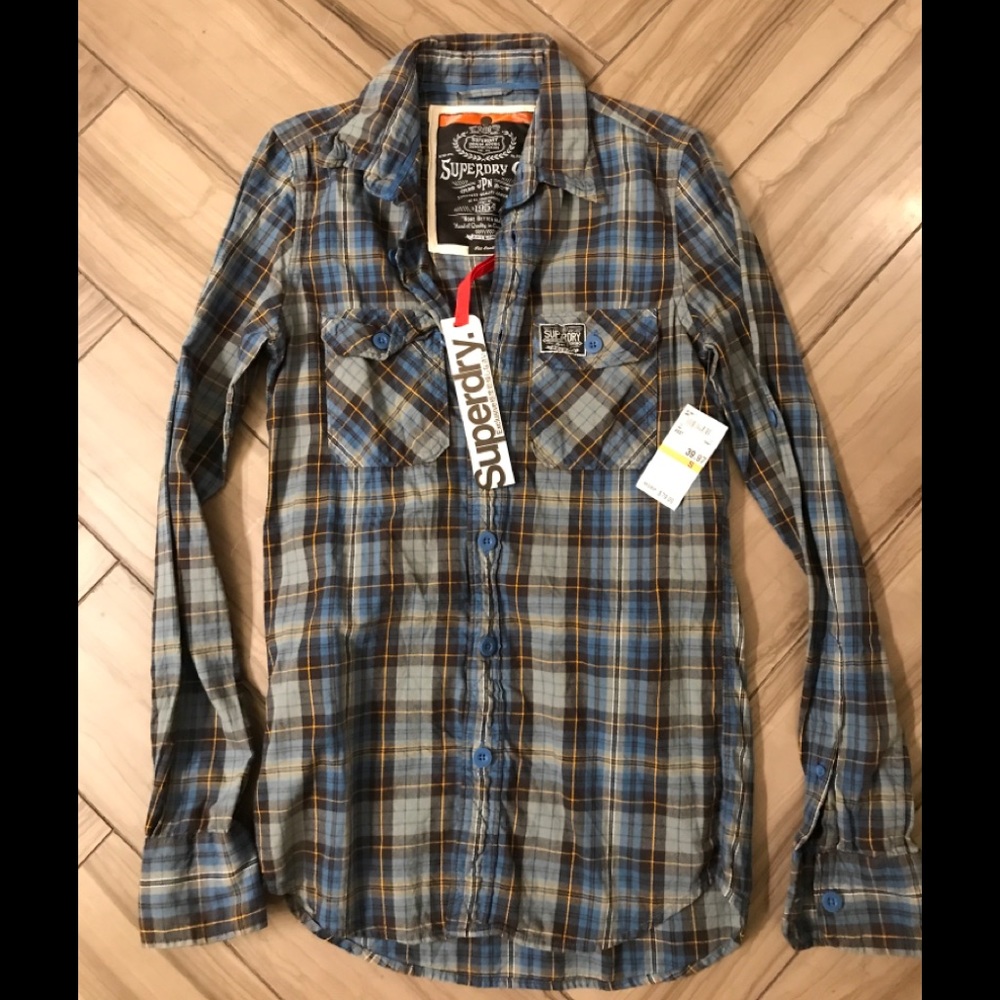 Superdry Men’s Plaid Shirt blue S